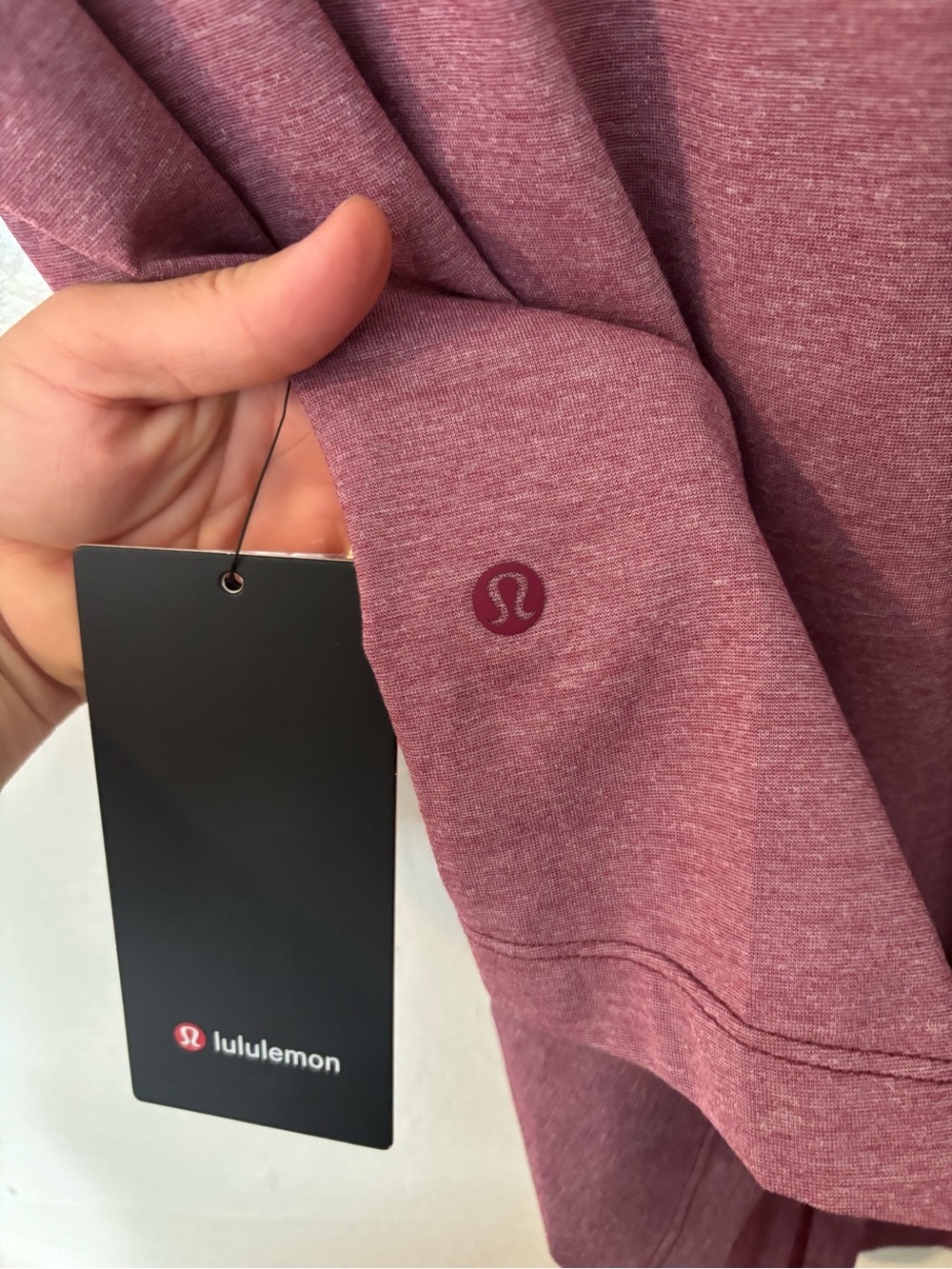lululemon athletica Men's Evolution Heathered Vintage Plum Polo - Picture 7 of 7